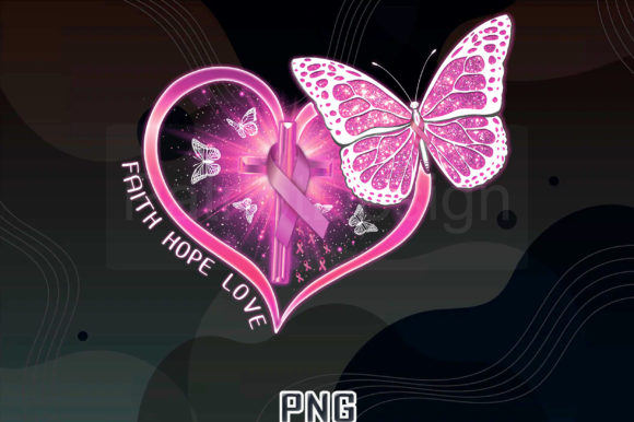Butterfly Faith Hope Love Breast PNG: A Designer's Perspective
