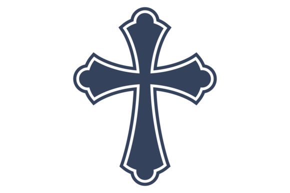 Religious Cross Icon: A Faith-Focused Embroidery Design