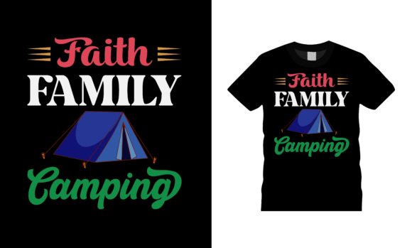 Review of Faith Family Camping T Shirt Design for Embroidery Projects