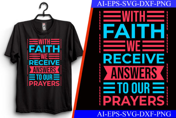 With Faith We Receive Answers Typography Review